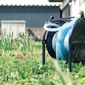 Garden hose wound on a reel
